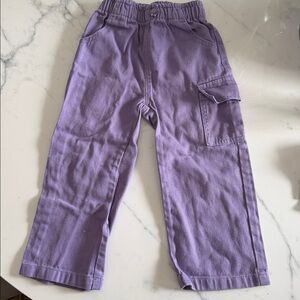 Pekkle Kids Purple Cargo Pants 4T